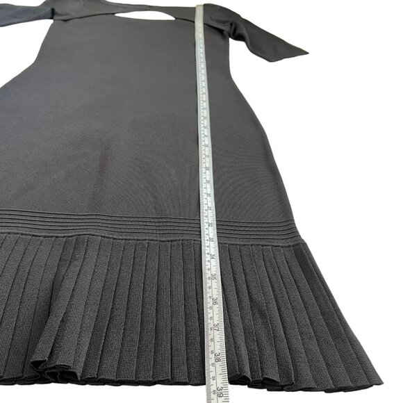 Ralph Lauren Black Label Knit‎ Cutout Pleated Knee Length Sheath Dress Black S - Picture 15 of 16